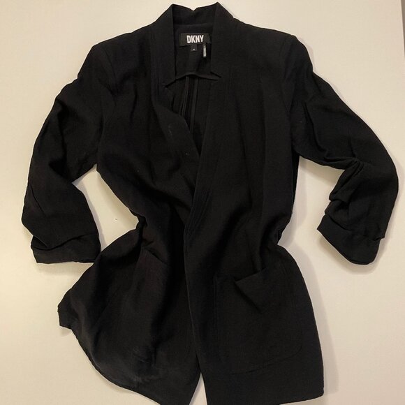 DKNY Linen Blazer with Pockets - Picture 1 of 4